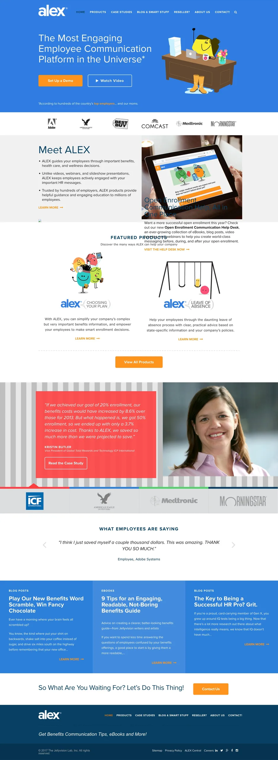 ALEX product homepage