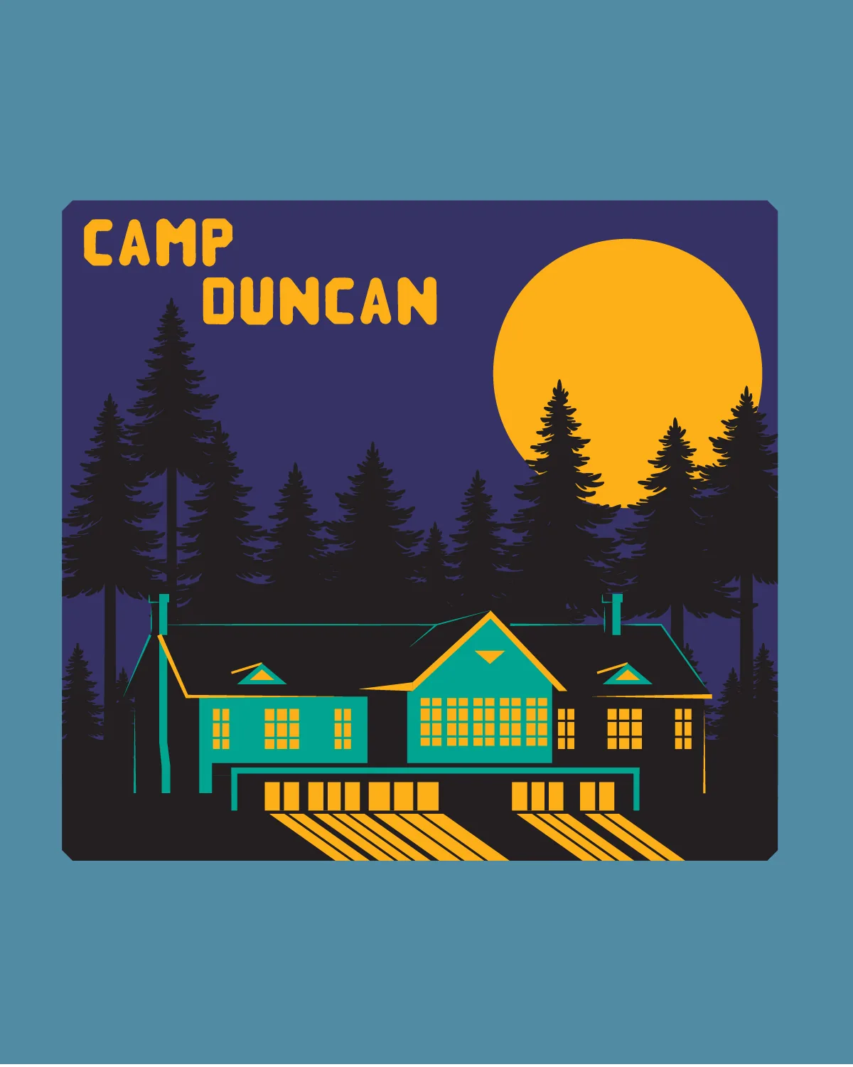 Camp Duncan shirt illustration